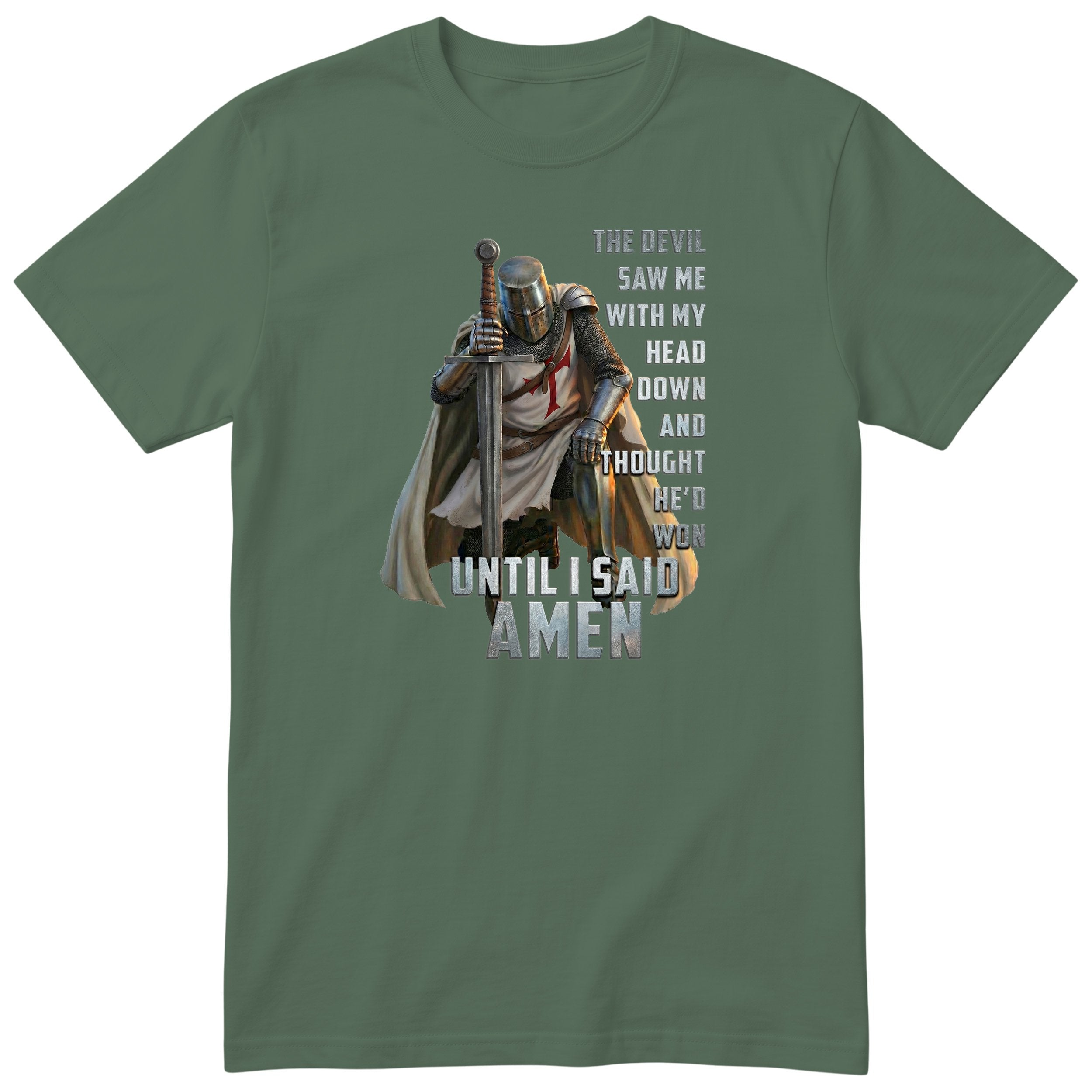 Olive Templar Said Amen t-shirt - Christian faith knight print, GitGraf