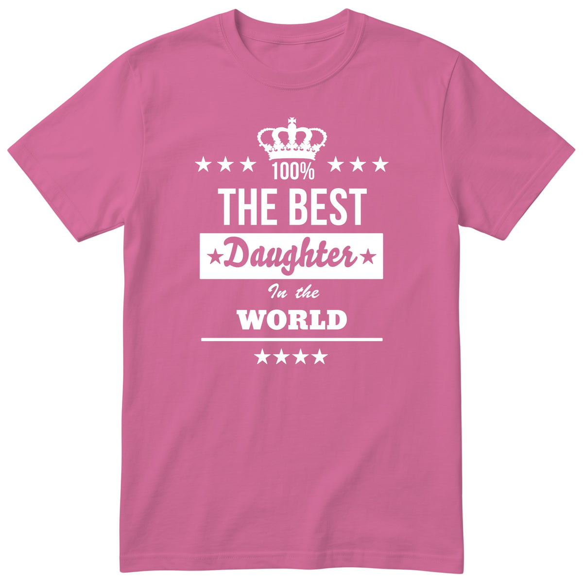 The Best Daughter In The World t-shirt - one-colour crown badge design, gift for daughter