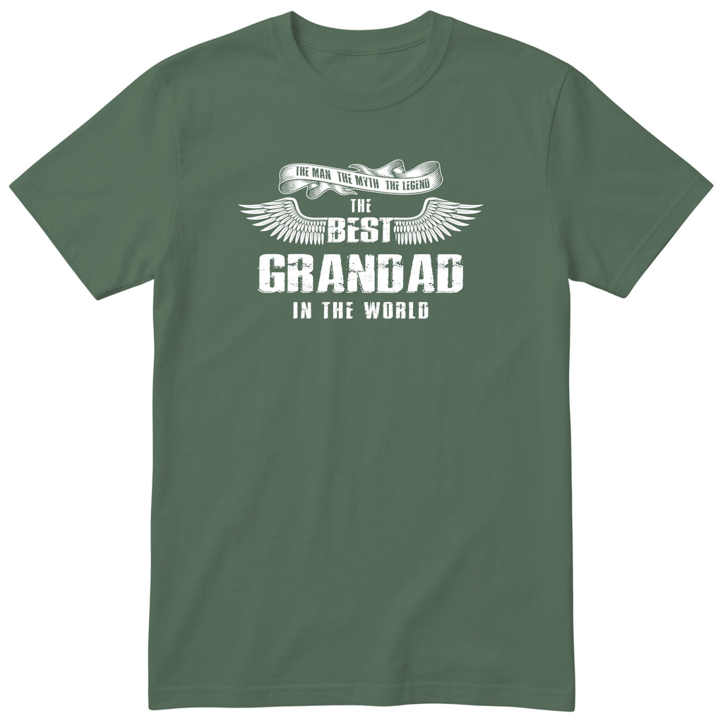 Olive The Best Grandad In The World wings t-shirt - the man, the myth, the legend, gift for grandad