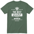 The Best Grandad In The World t-shirt - olive, funny gift from grandkids