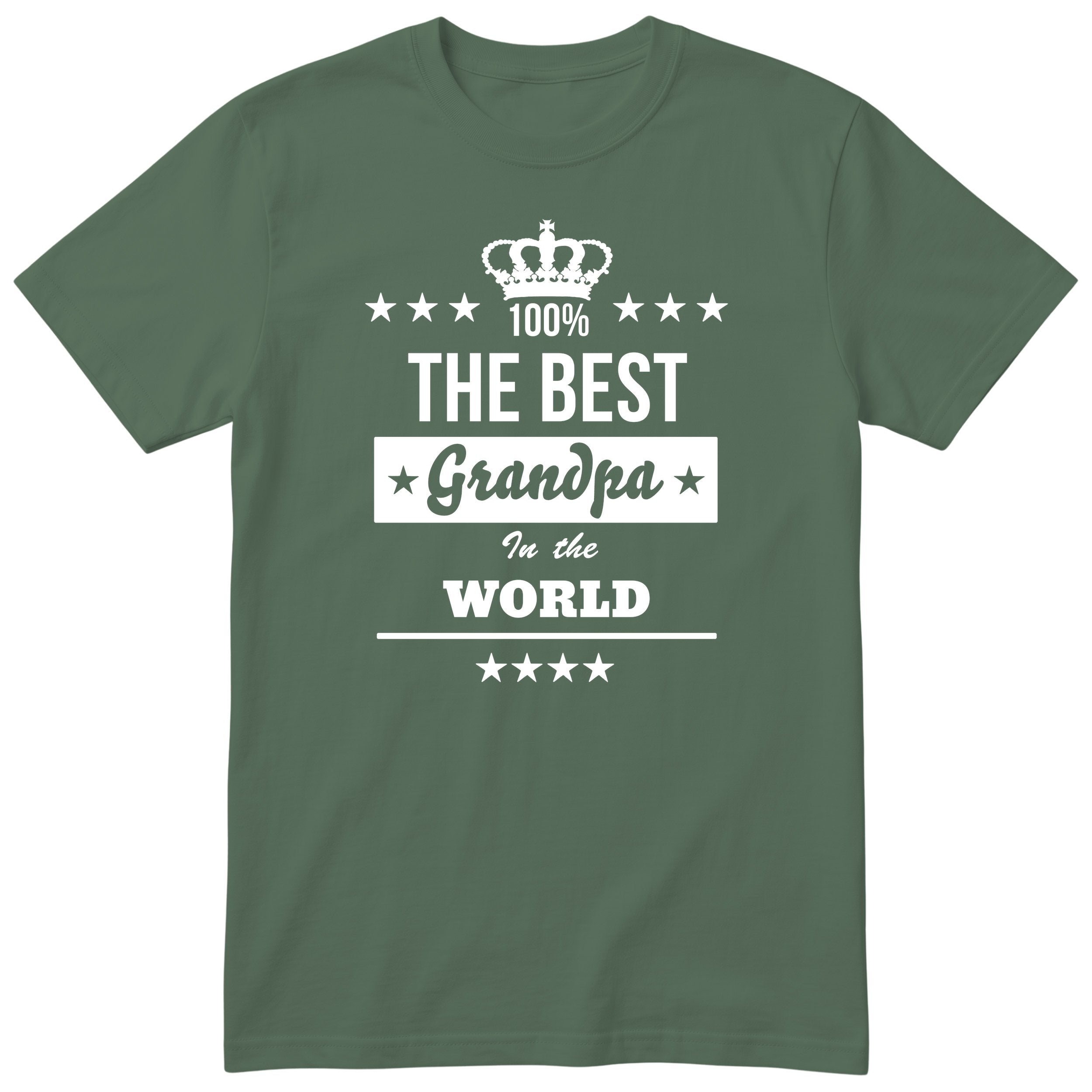 The Best Grandpa In The World t-shirt - olive, sentimental family gift