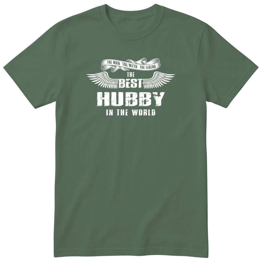Olive The Best Hubby In The World wings t-shirt - the man, the myth, the legend, gift for husband