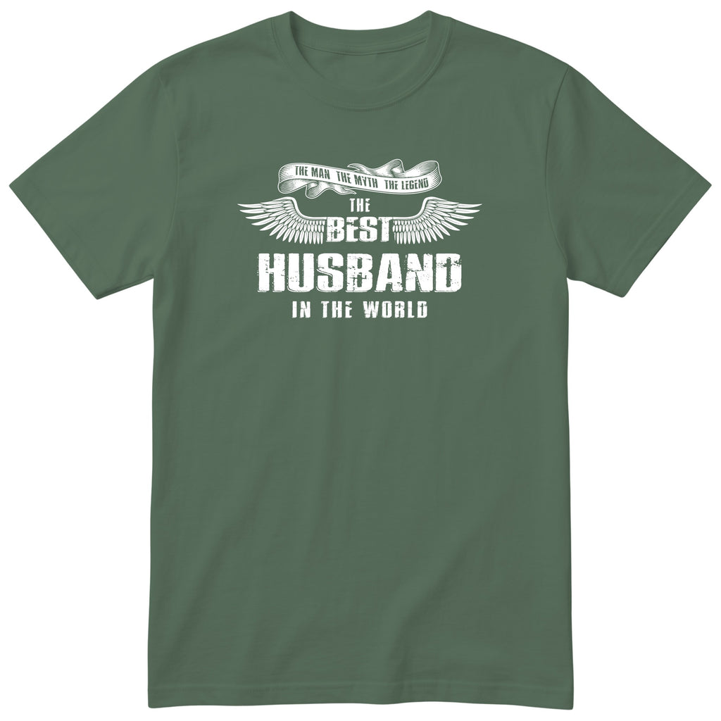 Olive The Best Husband In The World wings t-shirt - the man, the myth, the legend, gift for husband