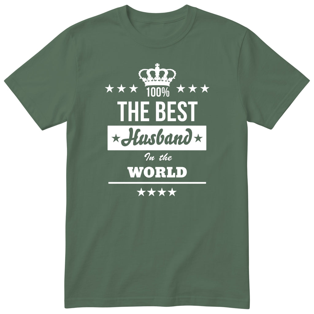 The Best Husband In The World t-shirt - olive, anniversary gift