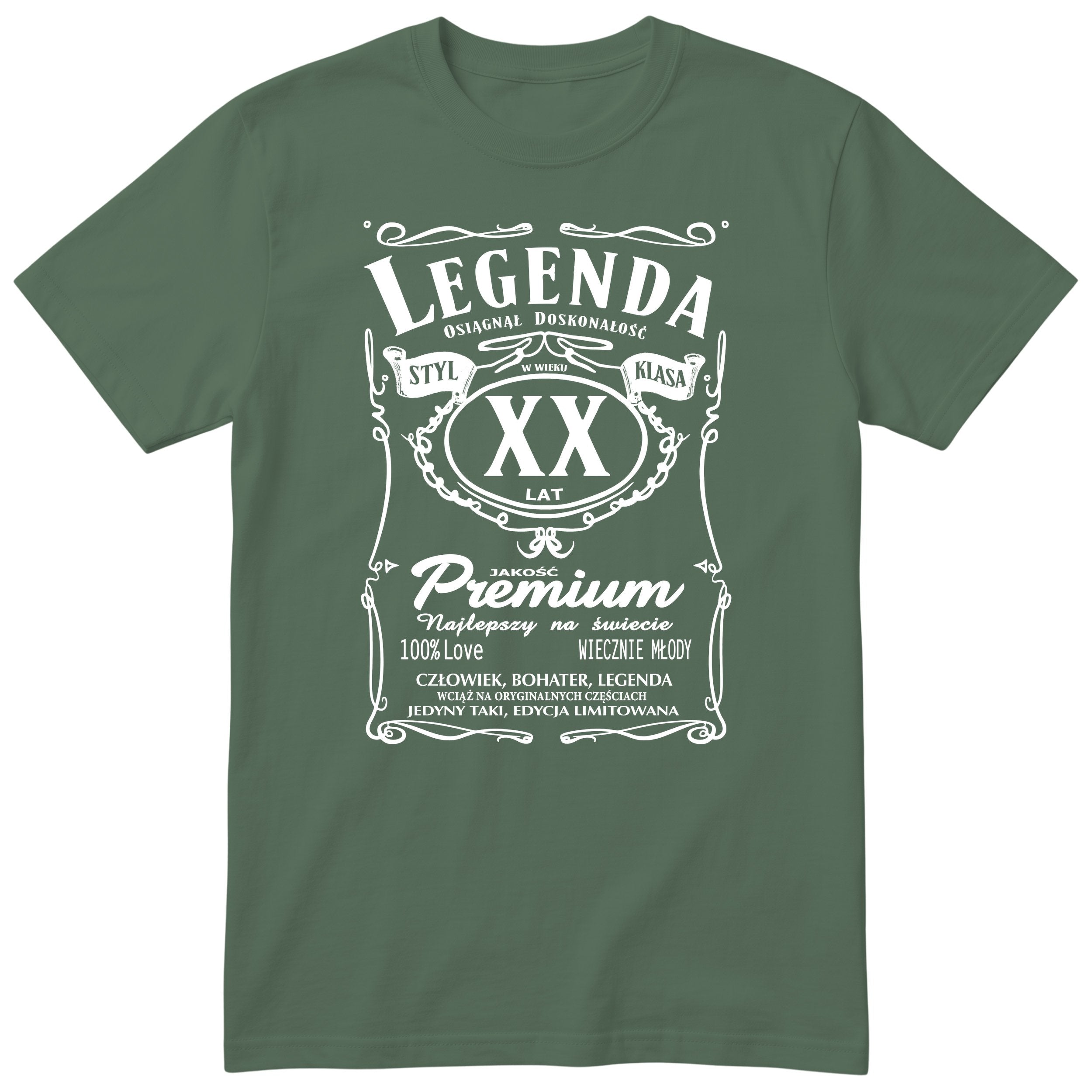 XX lat Legenda Styl Klasa - oliwkowa