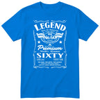 Koszulka na 60 Urodziny dla Mężczyzny – Legend Retro Label | Śmieszny Prezent