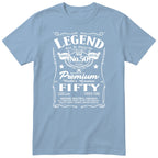 Legend Aged to Perfection 50th Birthday T-Shirt Women - light blue