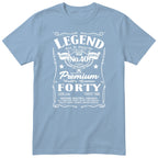 Legend Aged to Perfection 40th Birthday T-Shirt Women - Light Blue