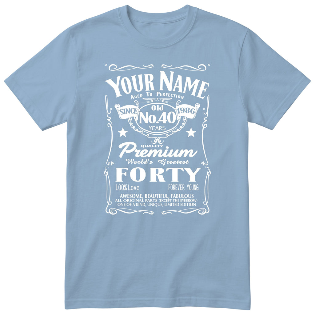 Personalised 40th Birthday T-Shirt Women Fabulous at Forty