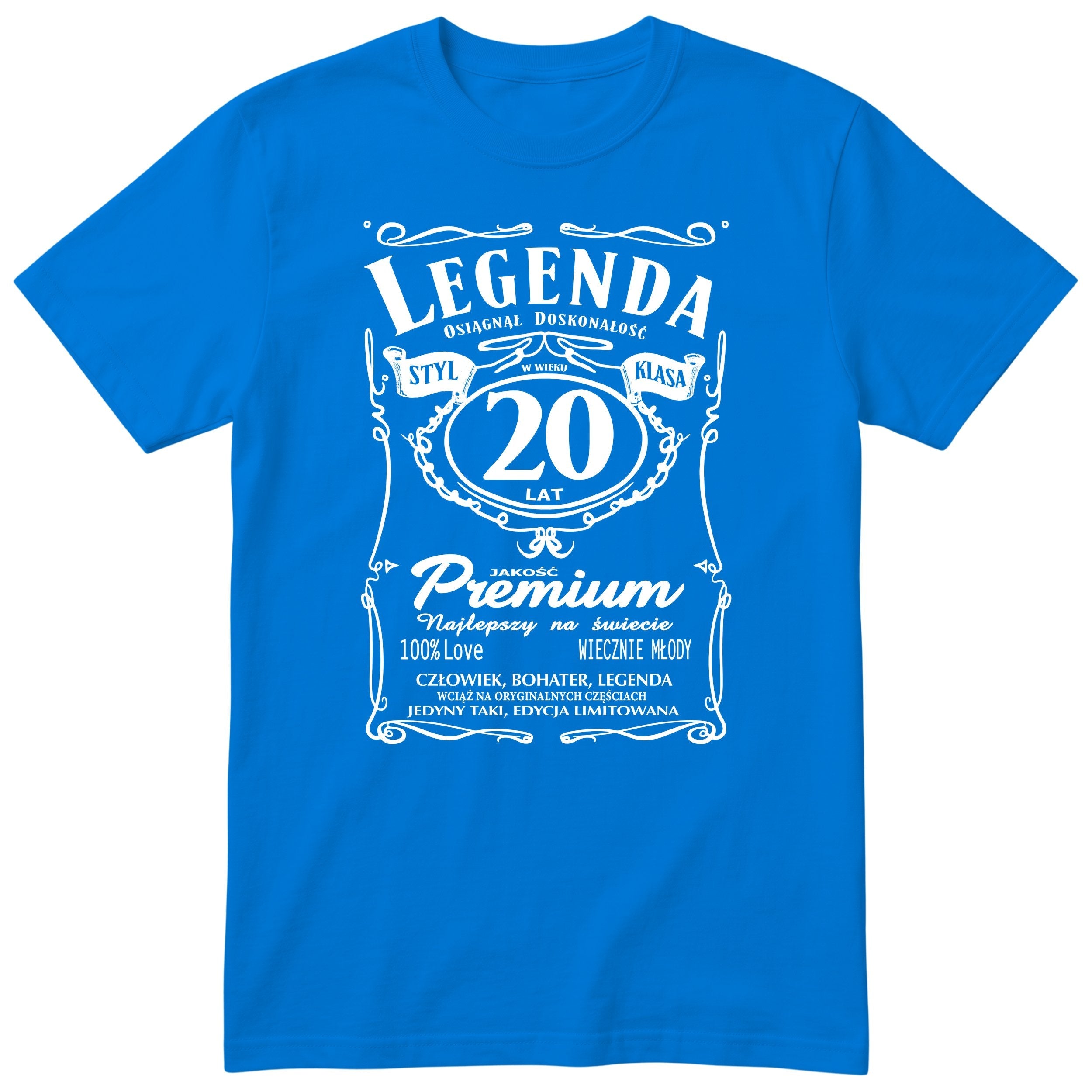 Koszulka Legenda 20 Lat - niebieska