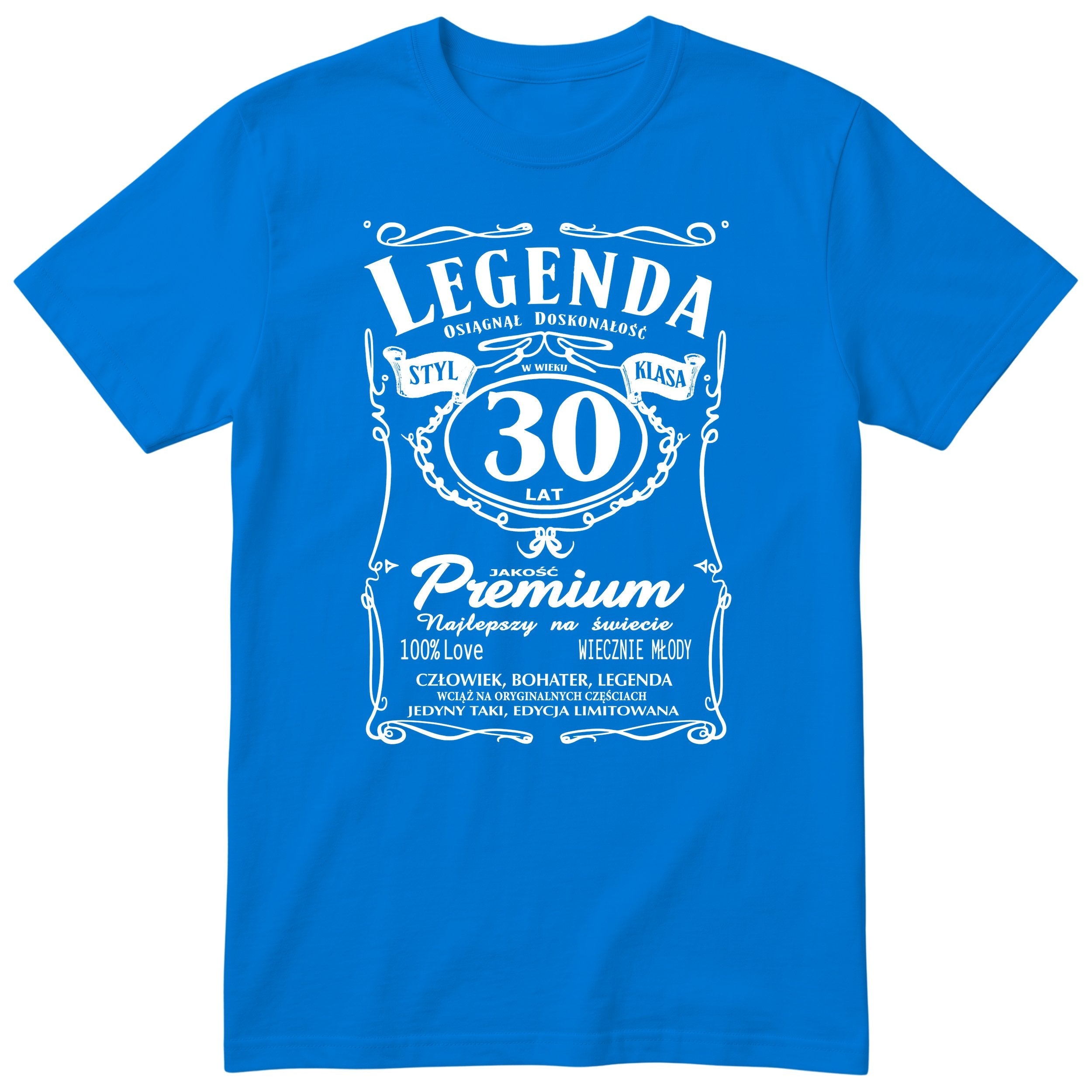 Koszulka Legenda 30 Lat - niebieska
