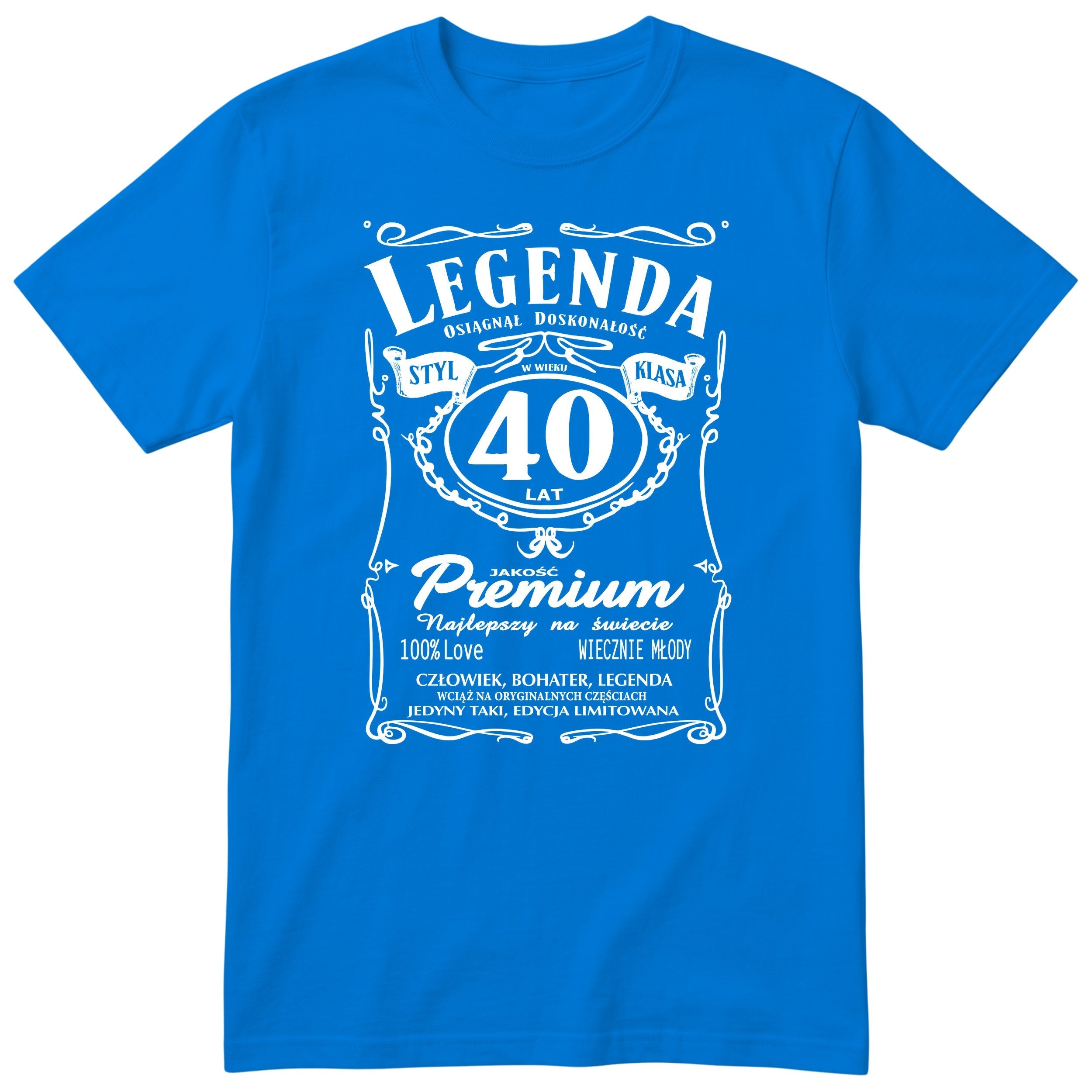Koszulka Legenda 40 Lat - niebieska
