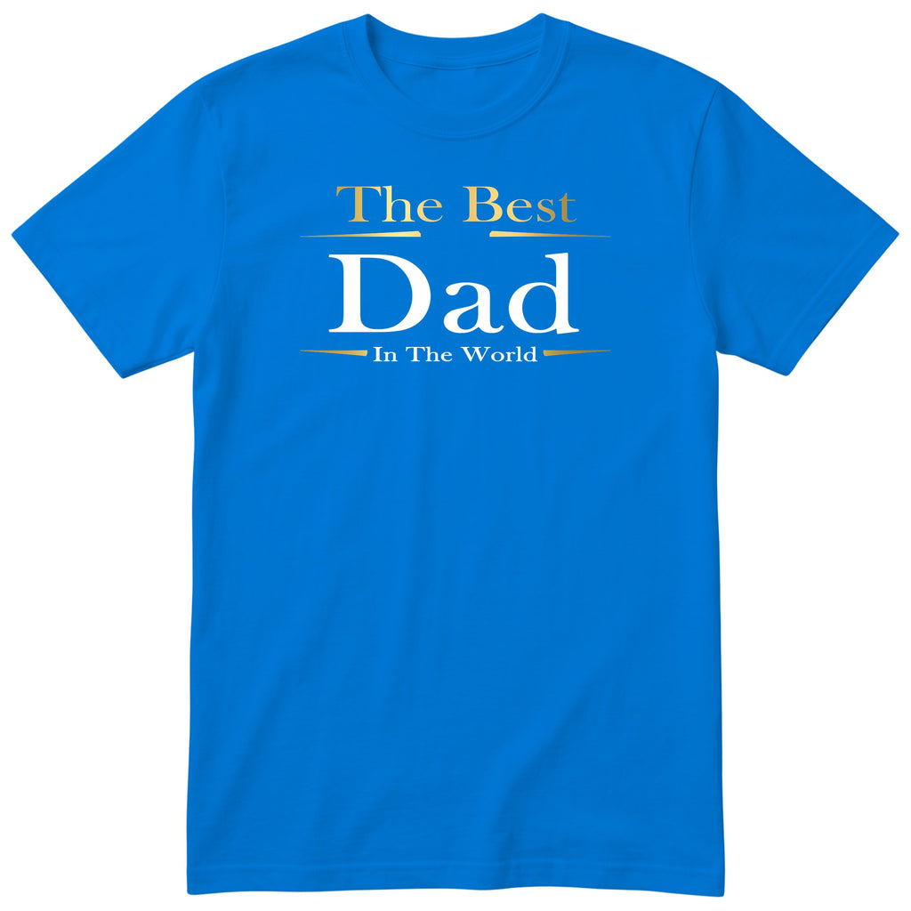 Best Dad in the World Exclusive T-Shirt - Royal Blue