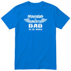Best Dad in the World Wings T-Shirt - Royal Blue