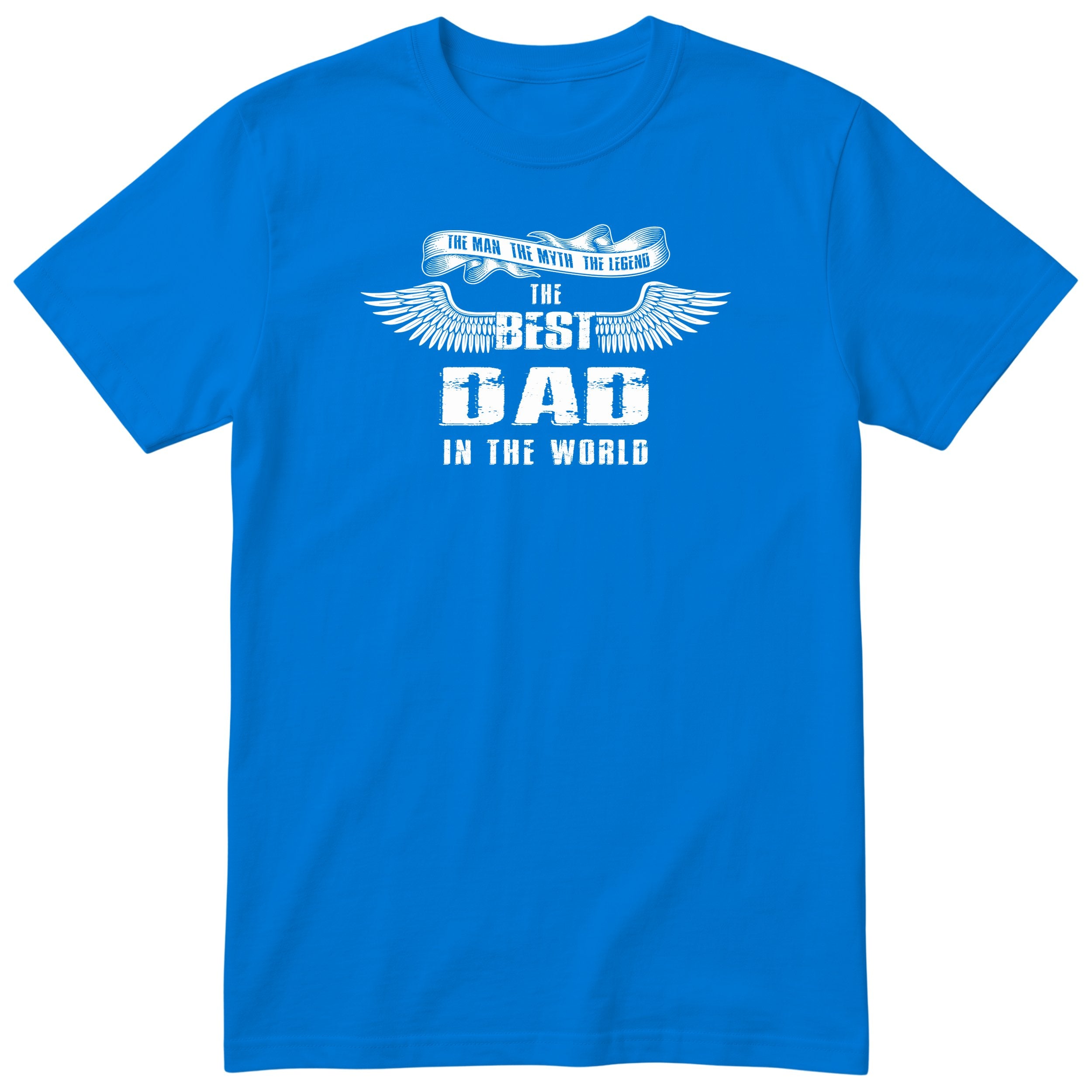 Best Dad in the World Wings T-Shirt - Royal Blue