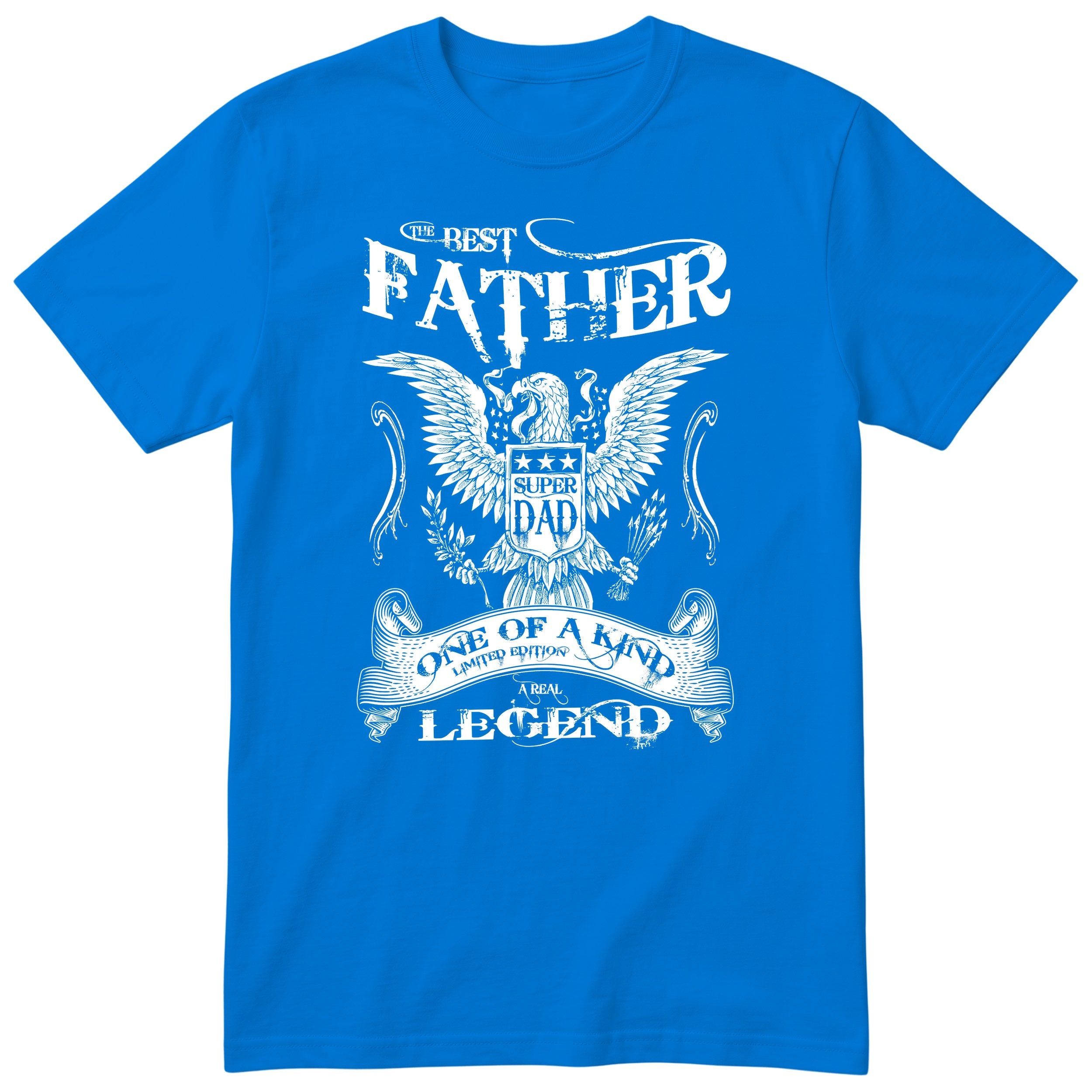 Best Father Super Dad Eagle T-Shirt - Royal Blue