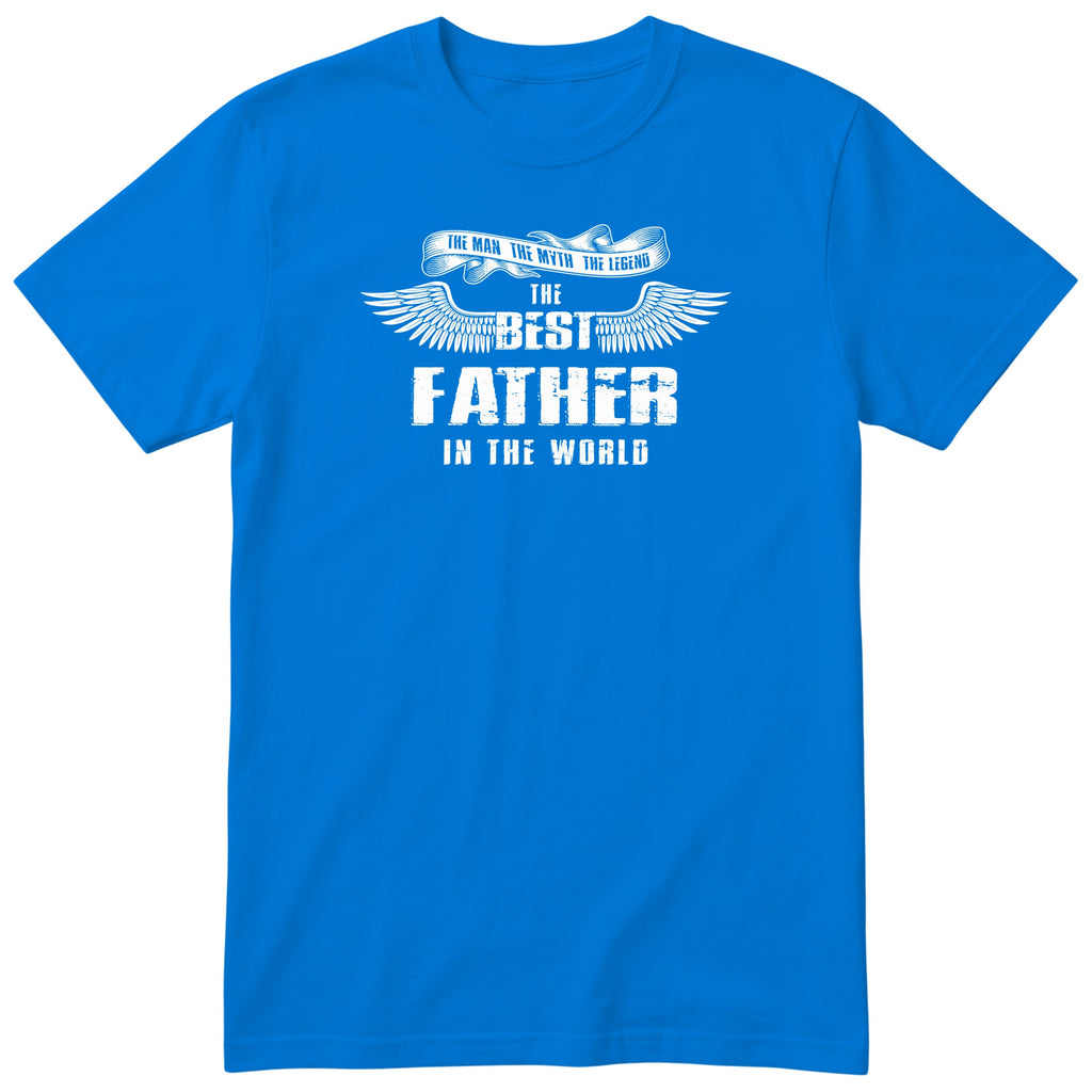 Best Father in the World Wings T-Shirt - Royal Blue