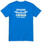 Best Father in the World Wings T-Shirt - Royal Blue