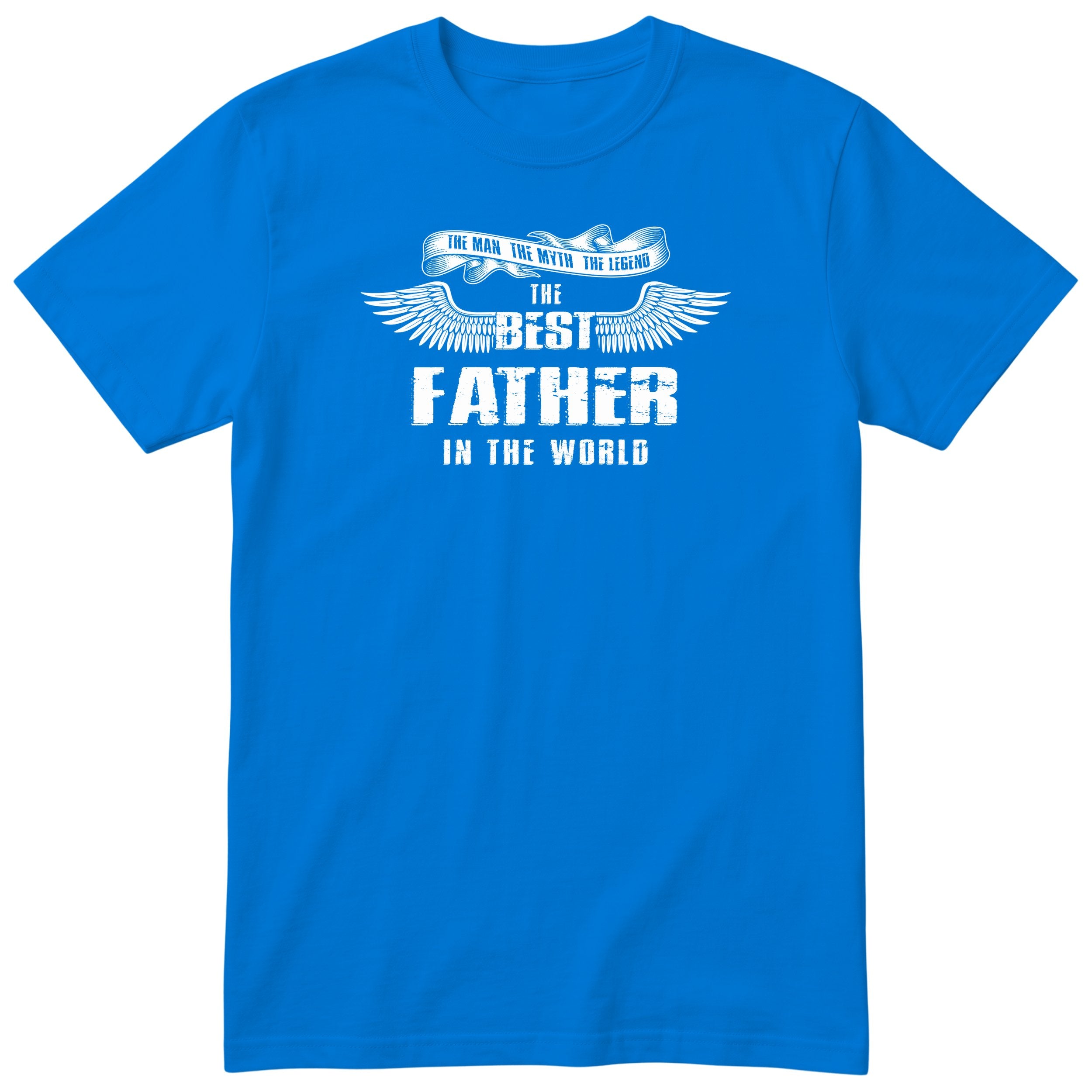 Best Father in the World Wings T-Shirt - Royal Blue