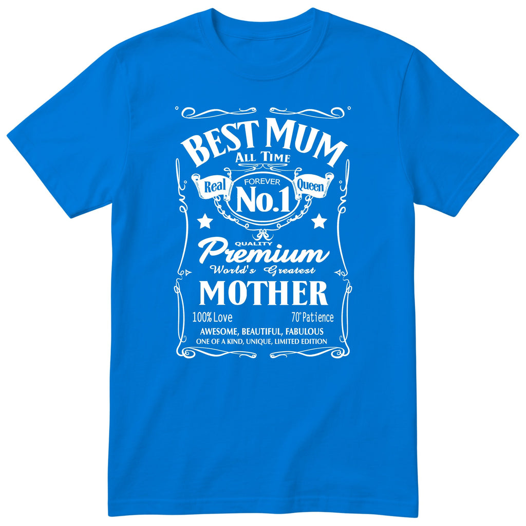 Best Mum Vintage Label - Royal Blue