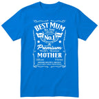 Best Mum Vintage Label - Royal Blue