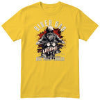 Biker Dad Legend Red Motorcycle T-Shirt - Yellow