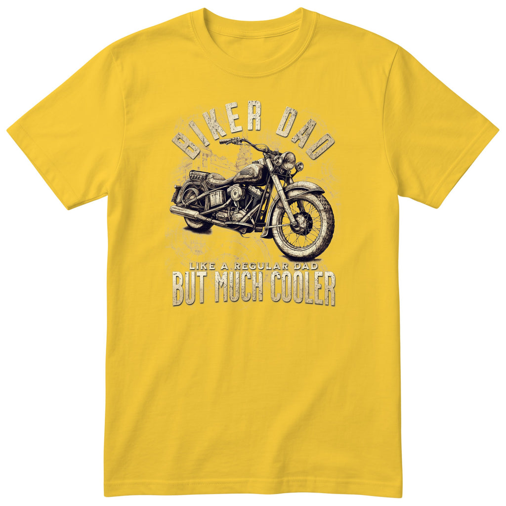 Biker Dad Vintage Motorcycle T-Shirt - Yellow