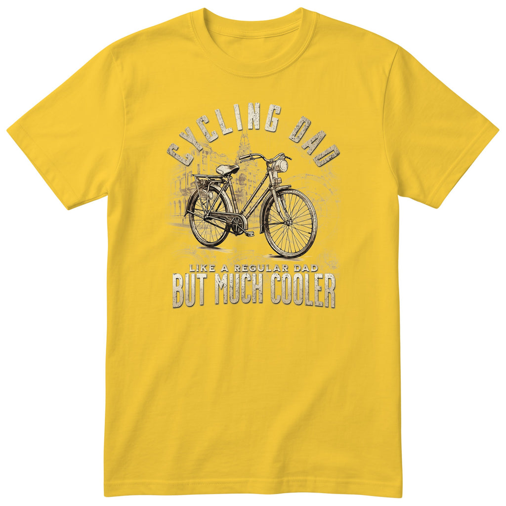 Cycling Dad Vintage Bike T-Shirt - Yellow
