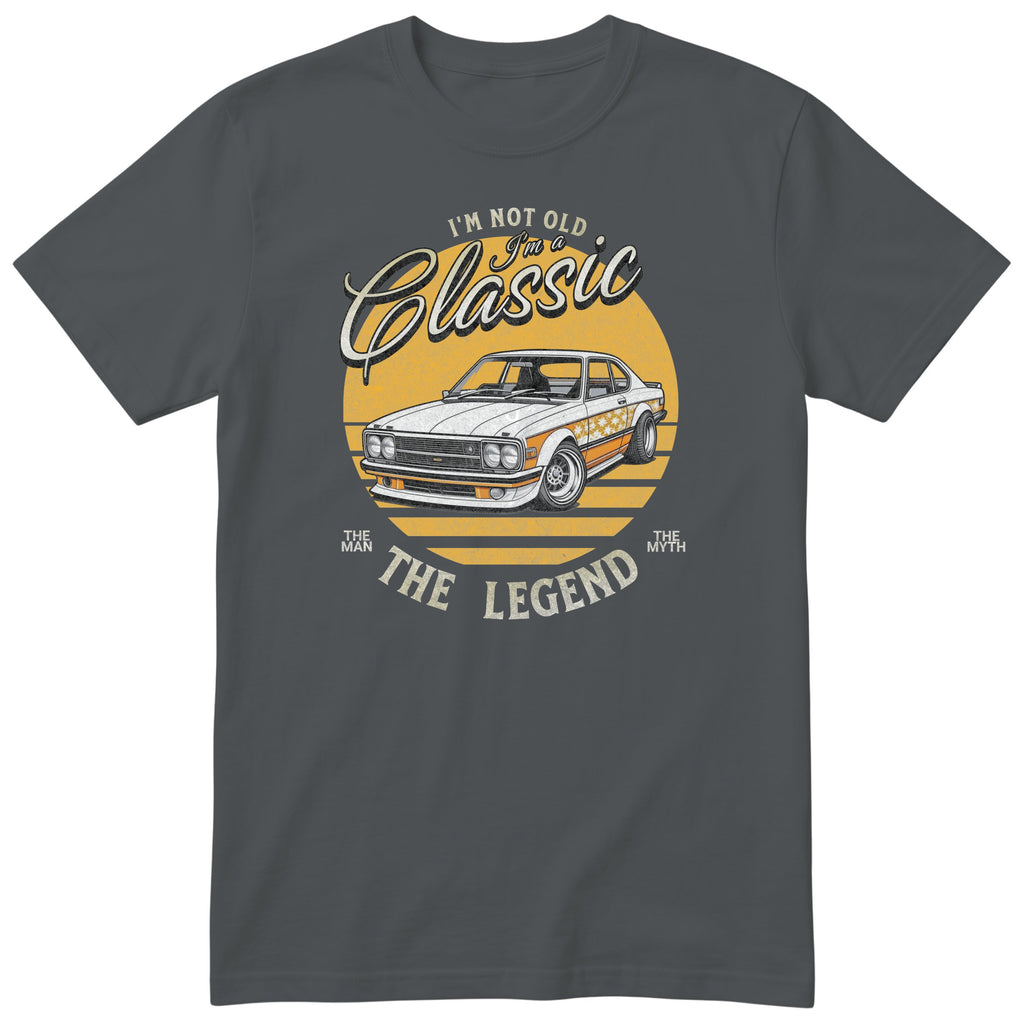 Charcoal I'm Not Old I'm a Classic t-shirt - retro sports car birthday gift for him