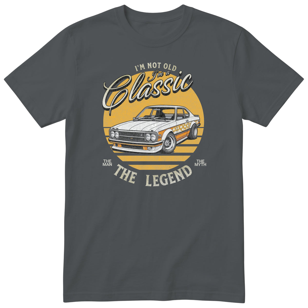 Charcoal I'm Not Old I'm a Classic t-shirt - retro sports car birthday gift for him
