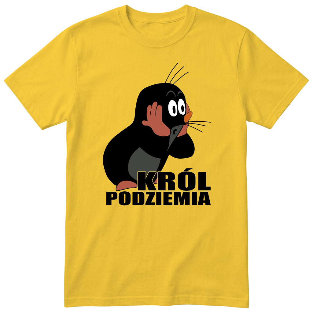 Krecik Krol Podziemia koszulka zolta