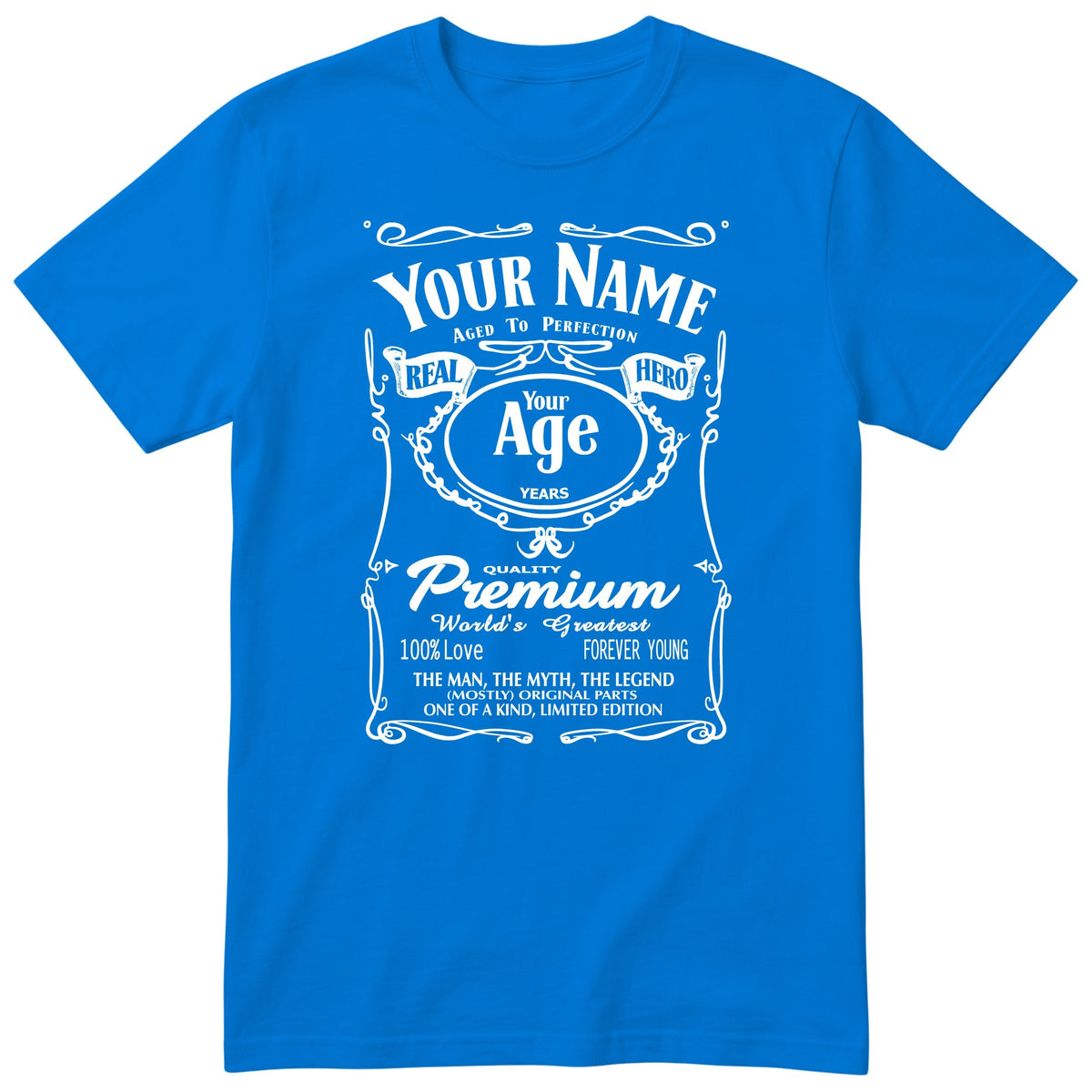Legend Personalised Birthday T-Shirt for Him - Royal Blue