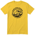 Built for Speed garage tee yellow front