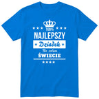 Niebieska koszulka 100% Najlepszy Dziadek Na Całym Świecie