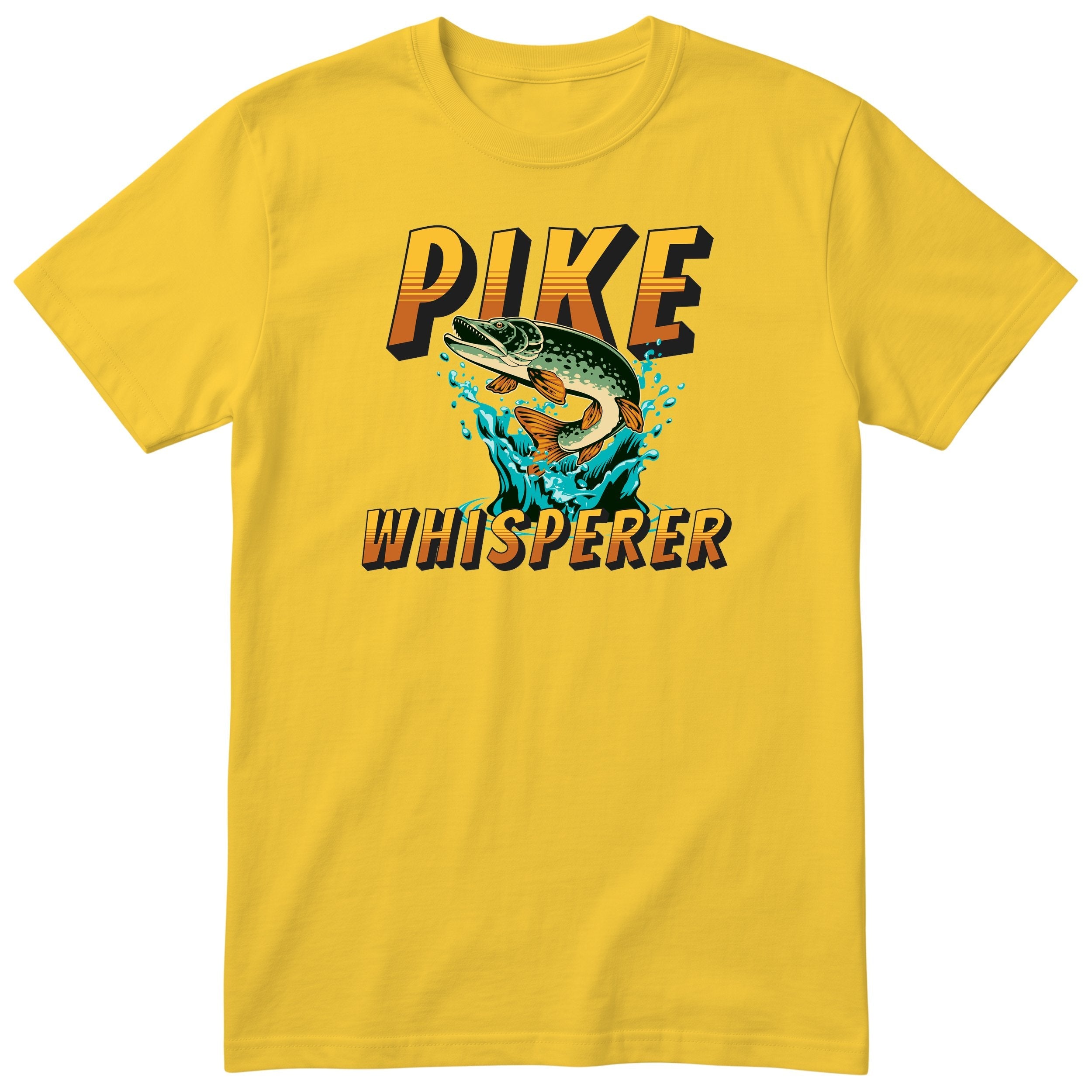 Pike Whisperer T-Shirt | Funny Pike Fishing Gift for Anglers - Yellow