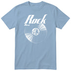 Light Blue Rock Music Vinyl Records t-shirt - vinyl record print, gift for rock fans, GitGraf