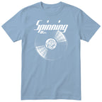 Light Blue Spinning Wax Vinyl Records t-shirt - vinyl record print, gift for vinyl DJs, GitGraf