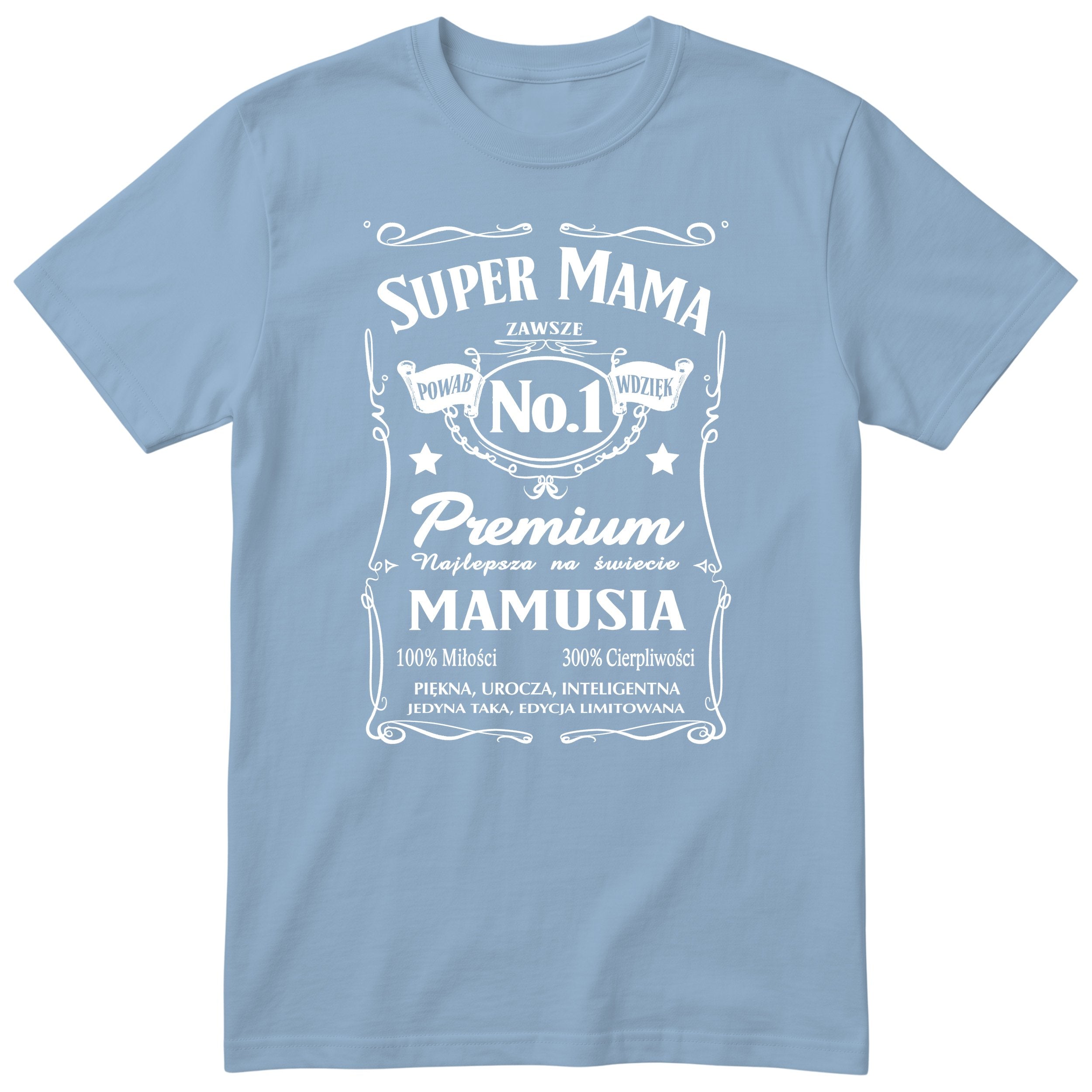 Koszulka błękitna - Super Mama No.1