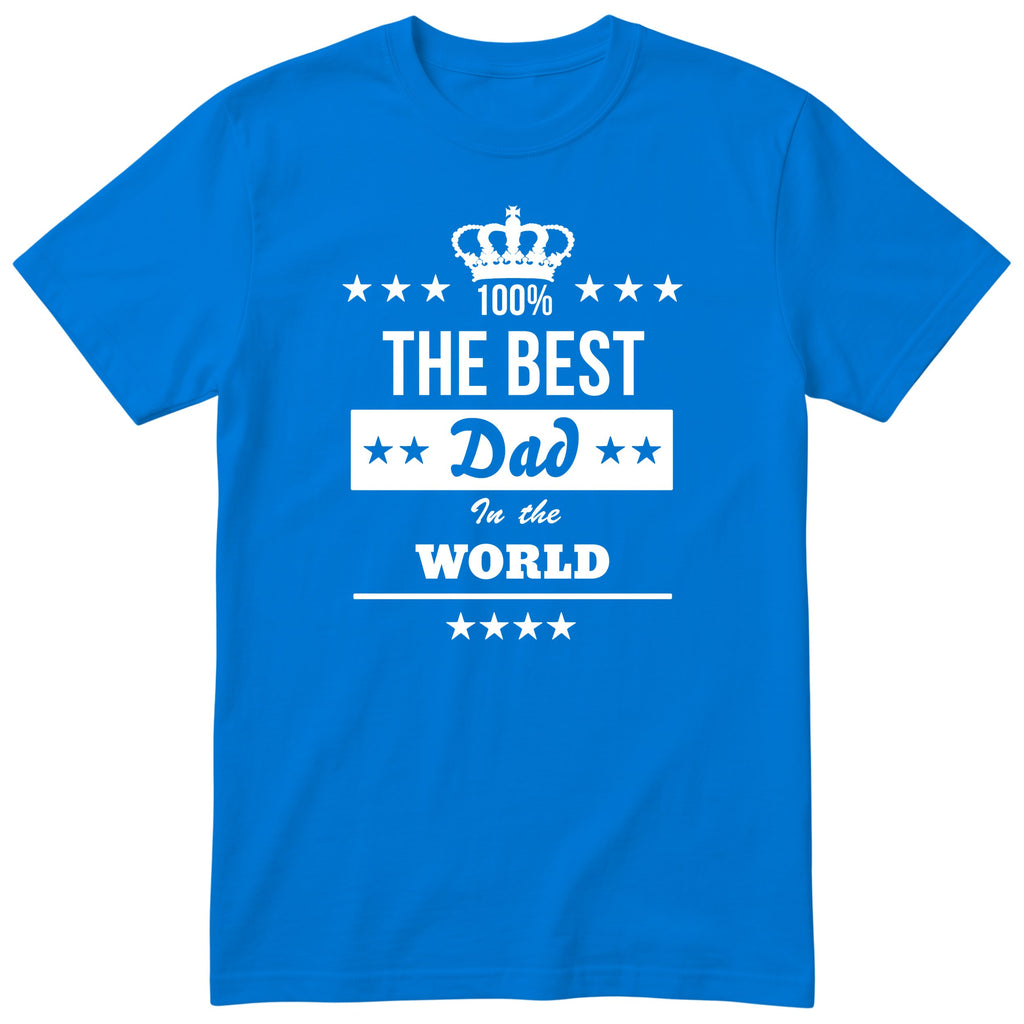 The Best Dad in the World T-Shirt - Royal Blue
