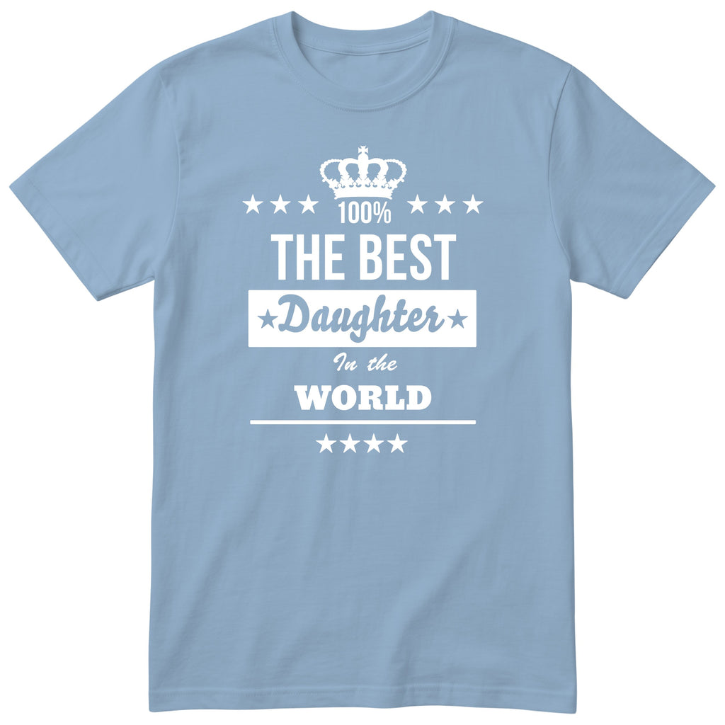 The Best Daughter In The World t-shirt - one-colour crown badge design, gift for daughter