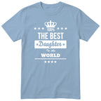 The Best Daughter In The World t-shirt - one-colour crown badge design, gift for daughter
