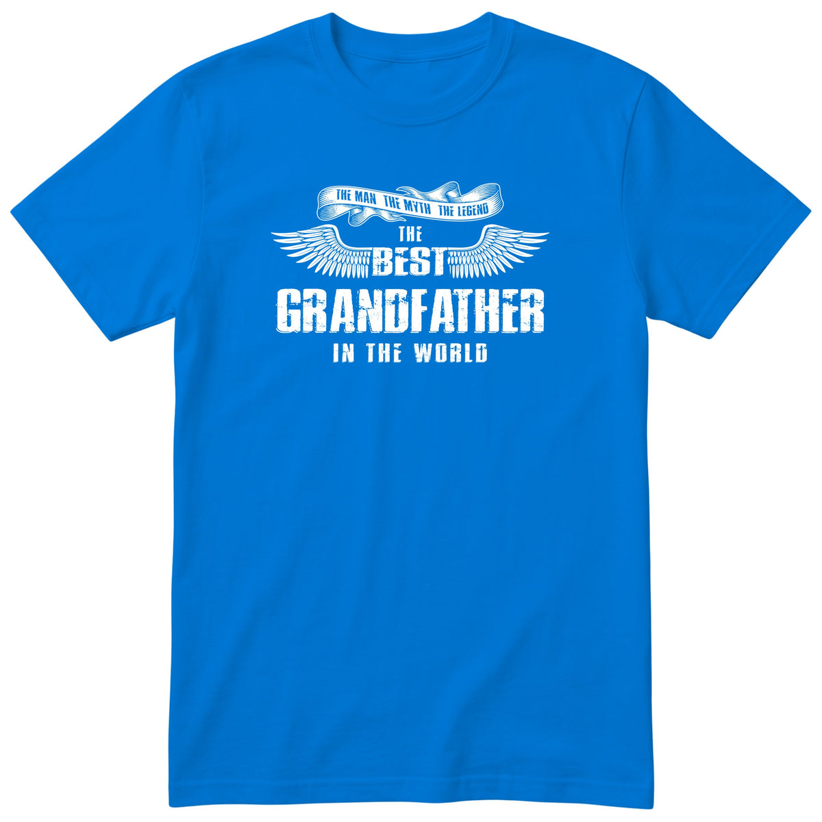 Royal Blue The Best Grandfather In The World wings t-shirt - the man, the myth, the legend, gift for grandfather