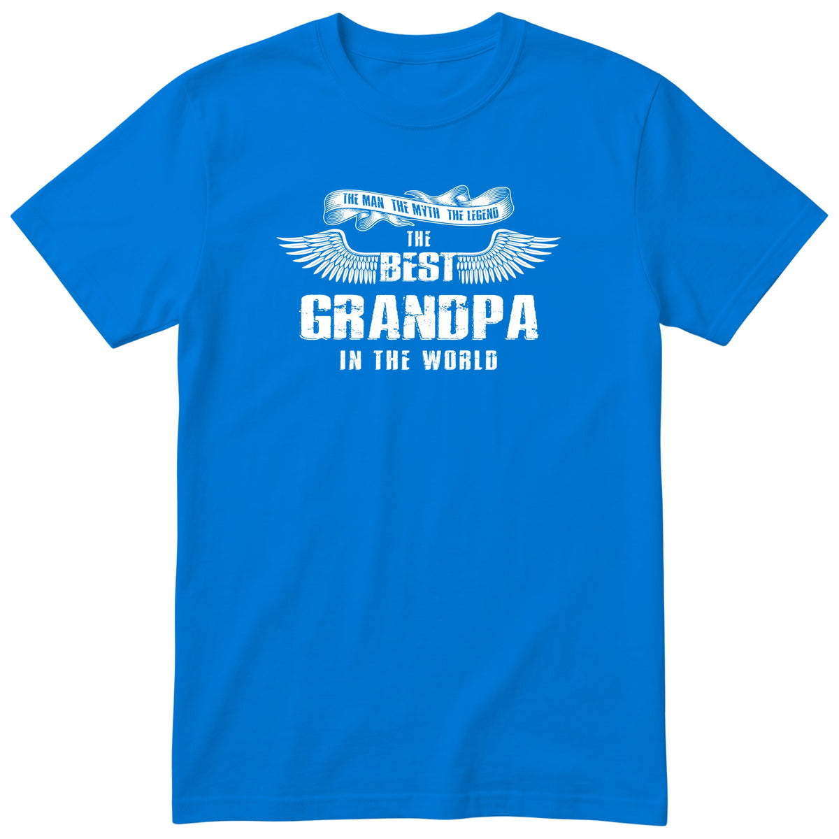 Royal Blue The Best Grandpa In The World wings t-shirt - the man, the myth, the legend, gift for grandpa