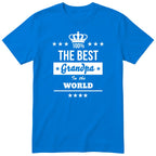 The Best Grandpa In The World t-shirt - royal blue, sentimental family gift