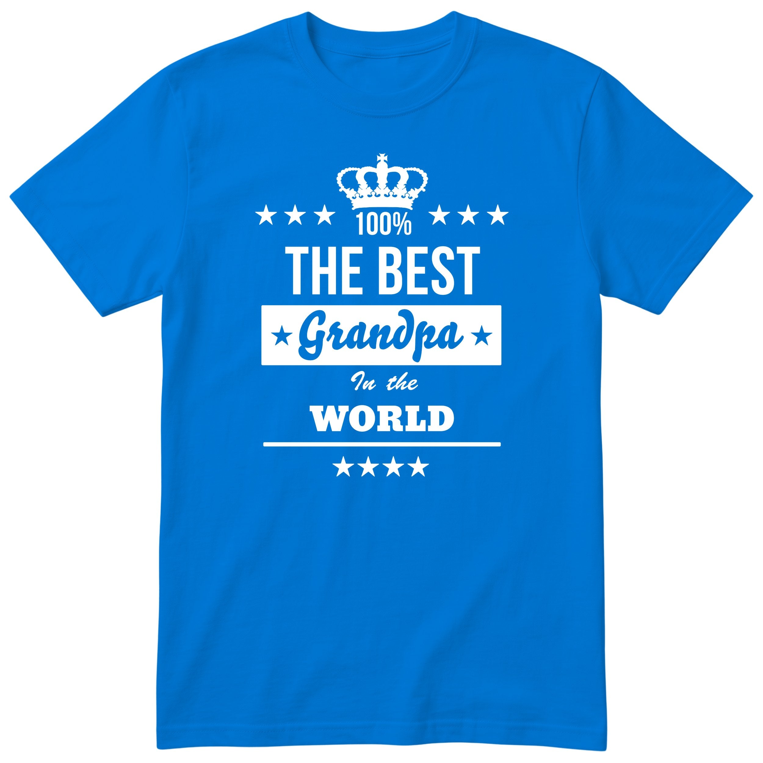 The Best Grandpa In The World t-shirt - royal blue, sentimental family gift