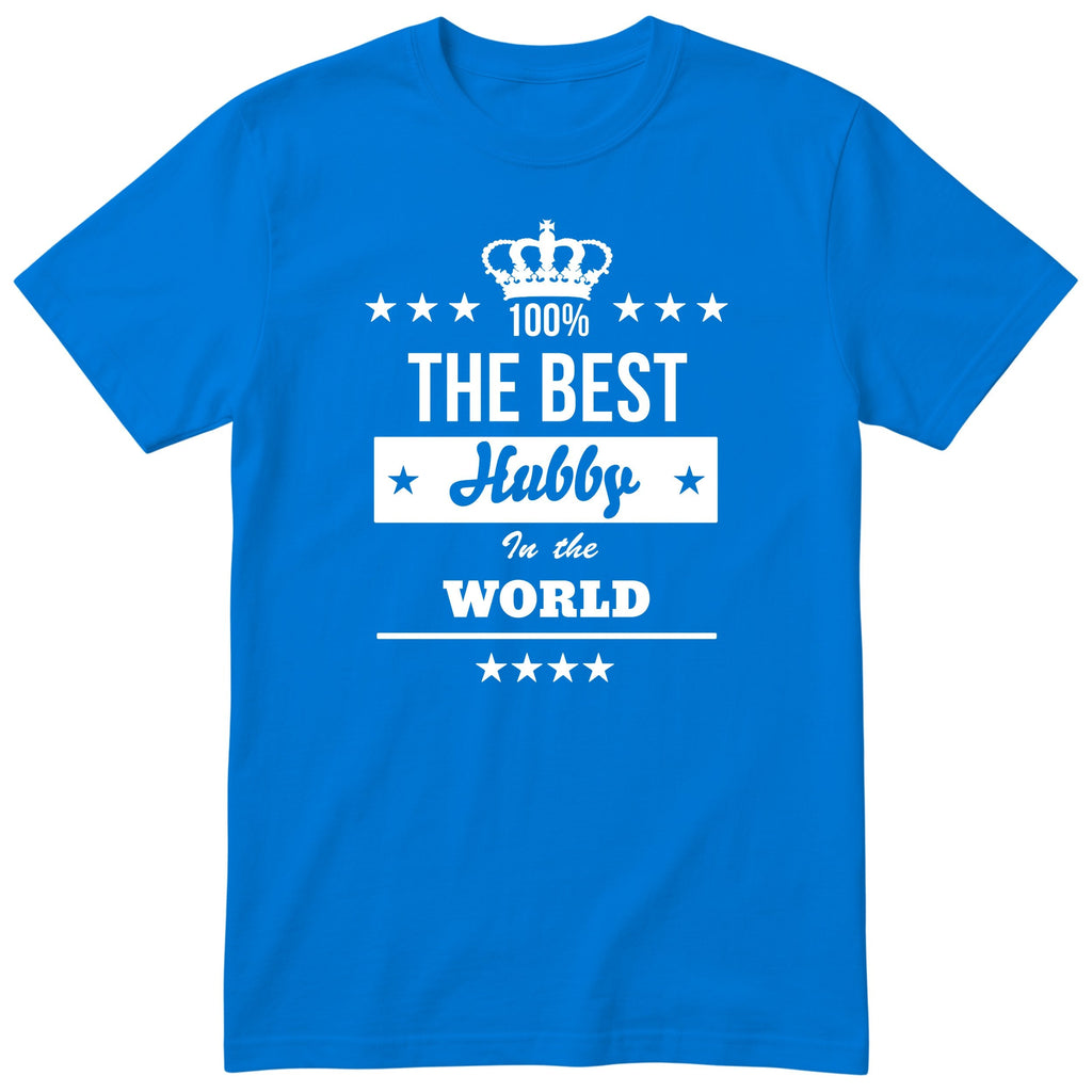 The Best Hubby In The World t-shirt - royal blue, funny husband gift