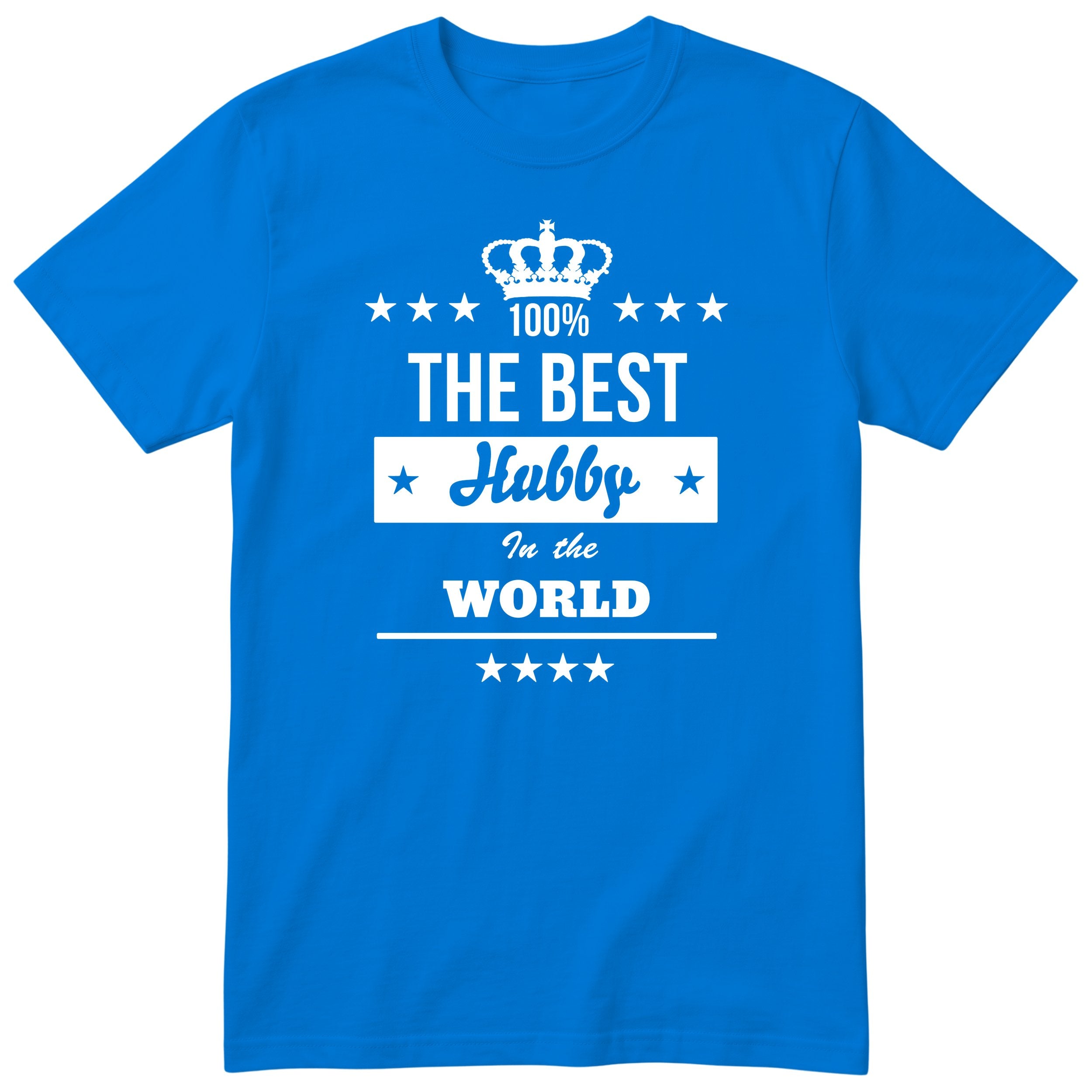 The Best Hubby In The World t-shirt - royal blue, funny husband gift