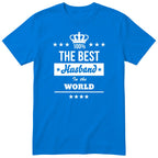 The Best Husband In The World t-shirt - royal blue, anniversary gift