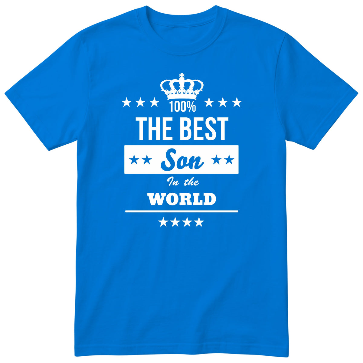 The Best Son In The World t-shirt - one-colour crown badge design, gift for son