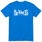 The King Just Turned 35 royal blue t-shirt
